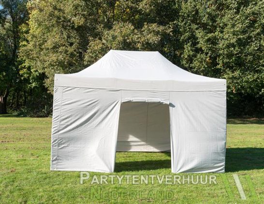 Easy up tent 3x4,5 meter voorkant huren - Partytentverhuur Dordrecht